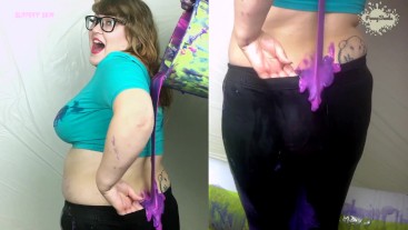 BBW Penny tortured in with gunge in strait jacket bondage ...