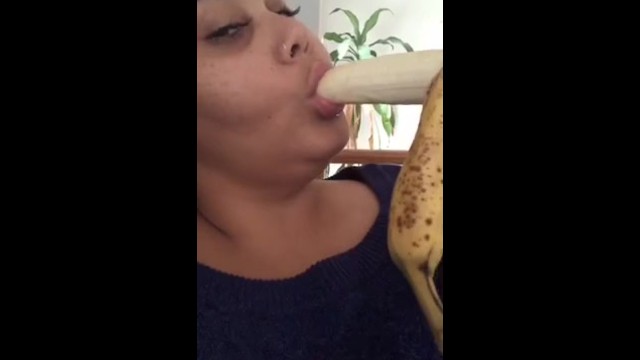 Banana deep throat while at work Modelhub.com.