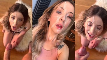 HUGE facial on cute British amateur - Jade Vow | Modelhub.com