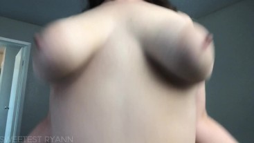 POV - Chubby girl Rides Your Cock - Bouncing Tits & Audible Ass Claps