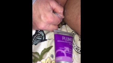 Testing out Doc Johnson PLUMP Enhancing Cream for Men to Enhance Size and Thickness of their cock