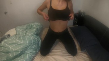 Horny Princess in Yoga pants wants only Cuming COCK Inside! #DeepCreampie #NoBirthControl
