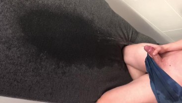 Desperate piss on stepmoms couch HUGE MESS (wetting,moaning)