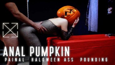 Anal Pumpkin Fuck - Haloween sucks but in a good way - Painfull pussy to Ass fuck - Close up cream