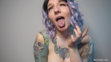 Ahegao Moaning ASMR - PASTEL ROSIE Tongue Fetish - Playing With My ...