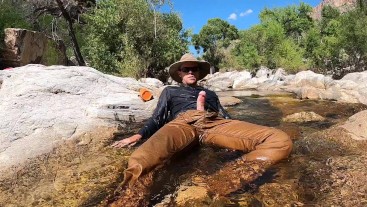 Pissing on myself and cooling off in a river after a hot day of field work
