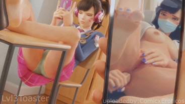 Dva doing some porn online and getting caught! Overwatch porn (sound-60fps)