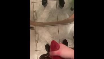 Stroking my wolf cock in my 7 inch heels