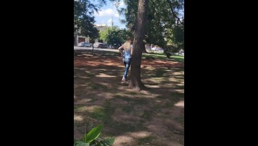 Spying on girl in park with ButtCrack