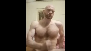 flexing my pecs and finishing with a huge cumshot
