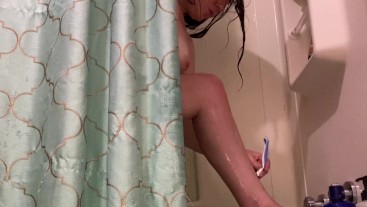 FULL LENGTH on ManyVids POV Voyeur Spying on Shaving Girl in Shower