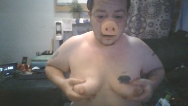Pig Slut with Piggy Nose Self Humiliation Dirty Talk Degrading Fat BBW - Sloppy Stretched Pussy FTM