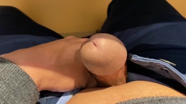 Hard cock flashing at the classroom by a straight Asian student