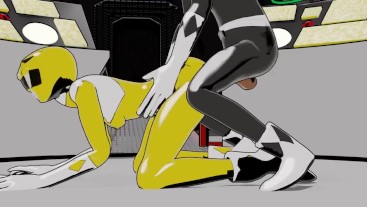 Black and Yellow ranger Doggystyle Anal