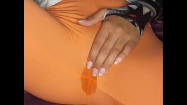 CUM IN MY LEGGINGS - after gym workout 